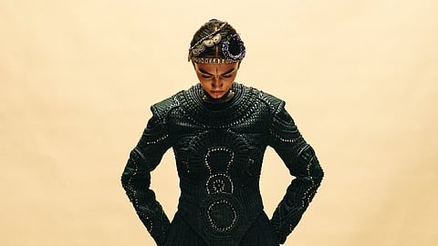 Siddhartha Bansal merges Vesara temple architecture and aerial landscapes in his Lakme Fashion Week collection