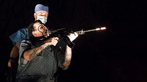 Marilyn Manson at his concert in San Bernardino