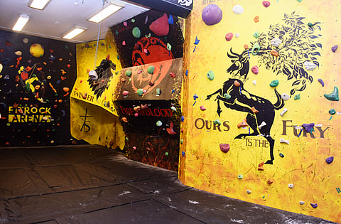 Interiors at Fit Rock Arena in Mandaveli