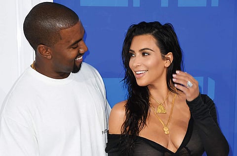 Kanye West and Kim Kardashian