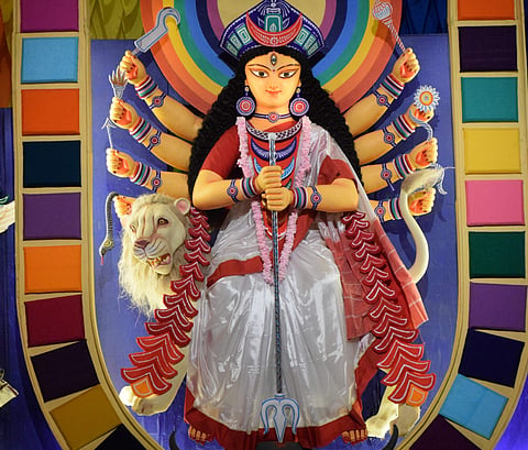 A file picture of a Durga idol. Photo courtesy: Sharmistha Ghosal