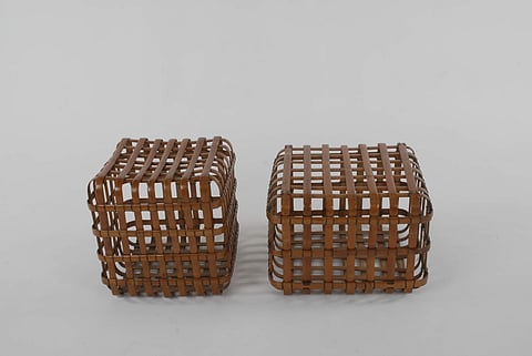 Bamboo Cube Stools