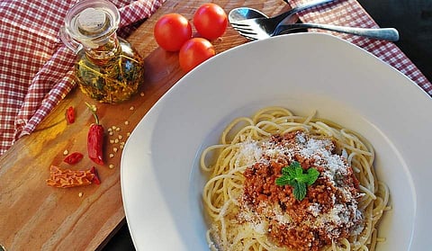 Spaghetti for brunch at Hilton Chennai