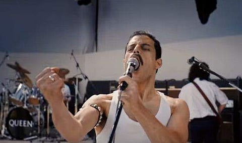 Rami Malek as Freddie Mercury in Bohemian Rhapsody
