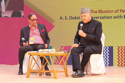 Farooq Abdullah with A S Daulat at AKLF 2019