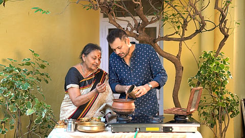 Rakesh with mother Rama Raghunathan