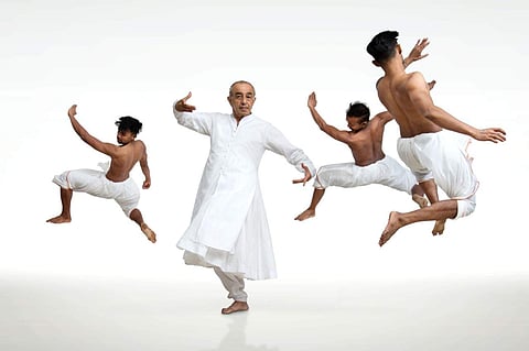 A still from Unbroken Unbowed by Astad Deboo. This show marks the artiste's 50th year as a professional, and is based on four selected quotes by Mahatma Gandhi. (Courtesy: Ritam Banerjee/Astad Deboo)