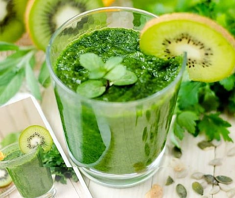 Drink homemade smoothies with veggies, this helps control  a sugar spike