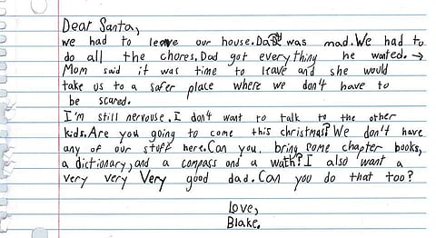 A letter by a child to Santa (Photo: IANS)