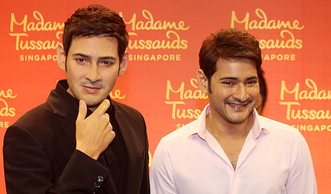 Mahesh Babu with his wax statue