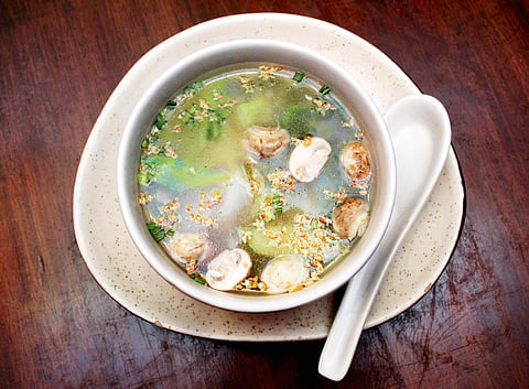 Won Ton Clear Soup at Mamagoto in Nungambakkam
