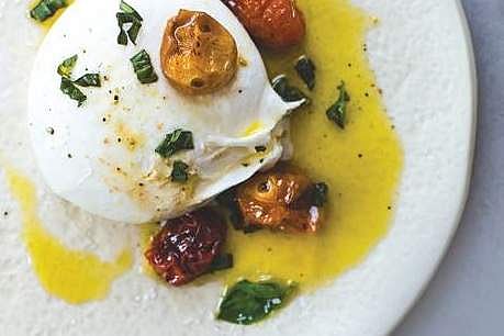 Burrata menu at The Leela Palace