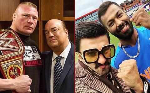 Brock Lesnar and Paul Heyman, Ranveer Singh and Hardik Pandya