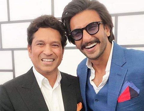 Sachin Tendulkar and Ranveer Singh