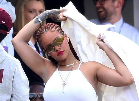 Rihanna watching West Indies take on Sri Lanka at the ICC World Cup. (Image: AP)