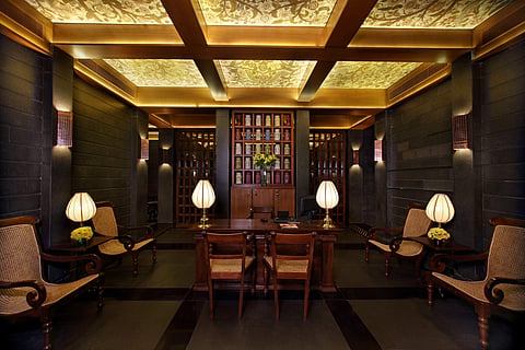 The reception area
