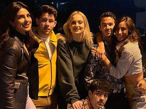 Priyanka Chopra with the Jonas family