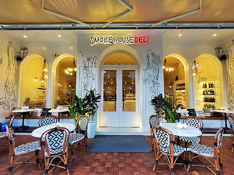 The outdoor area of the restaurant