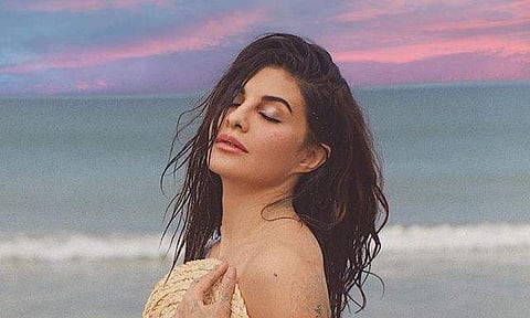 The actress captioned the picture:  high tides and good vibes