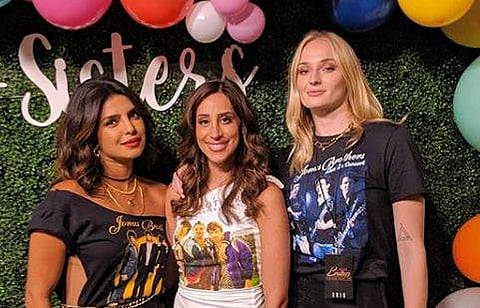 Priyanka Chopra with Danielle Jonas and Sophie Turner. Source: Instagram