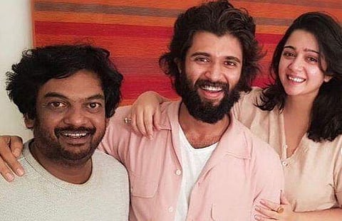Vijay Deverakonda with Puri and Charmme