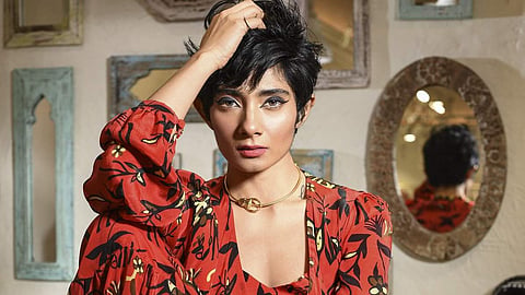 Sneha Ghosh stuns in a kitschy slit dress by Masaba