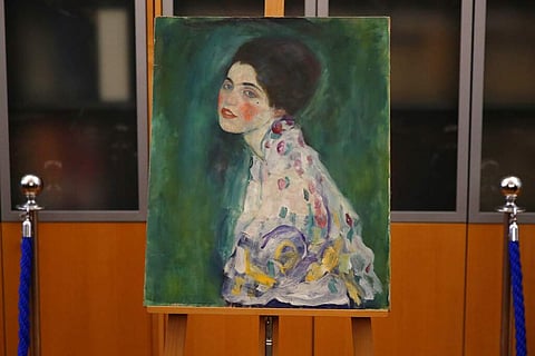 Gustav Klimt's Portrait of a Lady (AP Photo/Antonio Calanni)