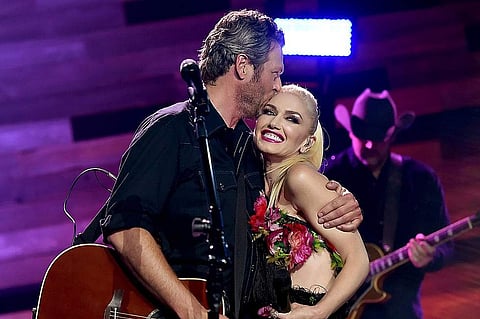 Singers Blake Shelton and Gwen Stefani