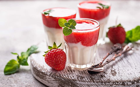 Berry pannacotta