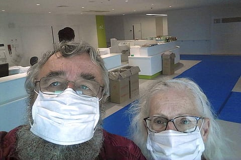 Greg and Rose Yerex in Nagoya, Japan (Greg Yerex via AP)