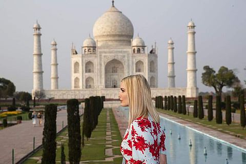 Ivanka Trump at the Taj Mahal (AP Photo/Alex Brandon)