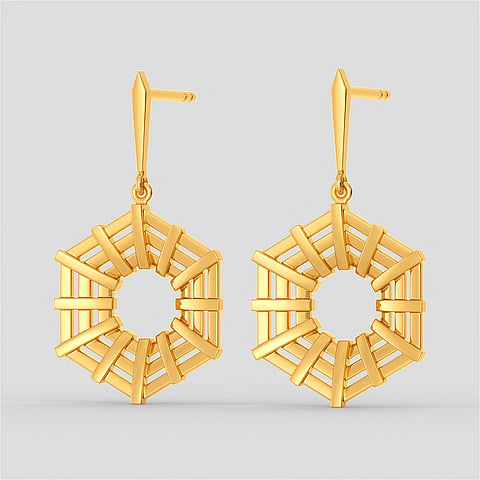 Ethically African Gold Earring by Melorra