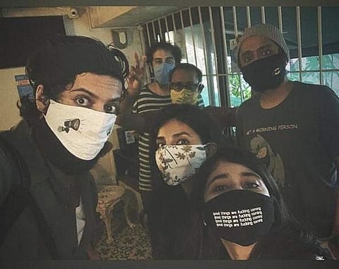 All masked up! Mirzapur's Ali Fazal, Shweta Tripathi Sharma, and others meet for dubbing of Season 2