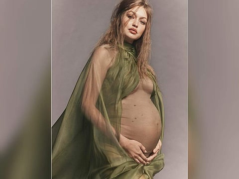 gigi hadid sheer maternity dress Gigi Hadid shares behind-the-scene videos from maternity shoot as she stuns in sheer dress