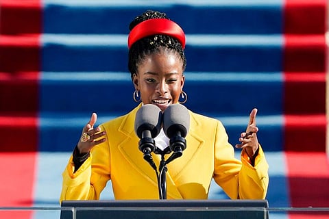 In one of the inauguration's most talked about moments, poet Amanda Gorman summoned images dire and triumphant as she called out to the world “even as we grieved, we grew.'