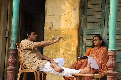 Actor Joy Sengupta with Bidipta Chakraborty