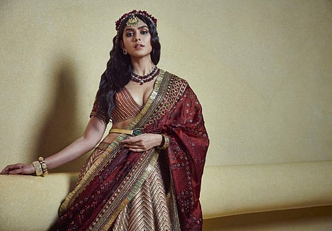 Mrunal Thakur in JJ Valaya's Rumeli collection
