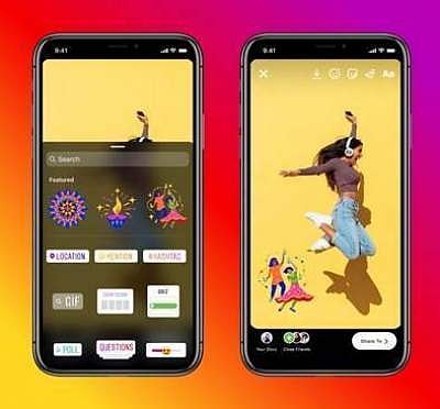 Instagram Diwali stickers