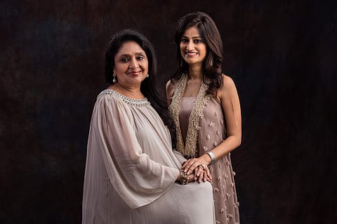 Ruchi with mom-in-law and founder Poonam  Kasera