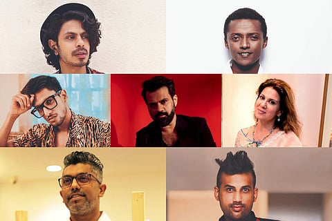 Left to right, from the top: Designers Suresh Menon, Sidney Sladen, Ashwin Thiyagarajan, Chaitanya Rao, Rehane, Vivek Karunakaran, and Stephin Lalan