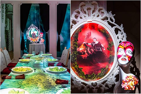 Banquet of Hoshena takes its patrons to an imaginary land where kings and queens, fairies and volcanoes come alive on table, and sometimes on dining plates over a seven-course meal. 