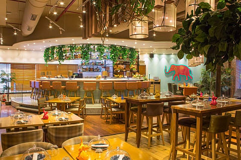 With a mix of regular chairs, high tables and barstools, and an elephant statuette on every table, +94 Bombay exuberates a very calm and casual vibe. 
