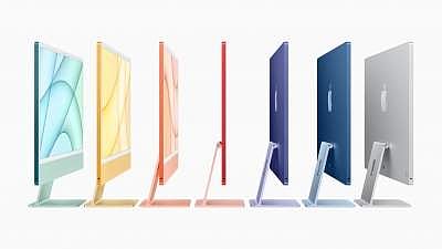 The iMac in various colours