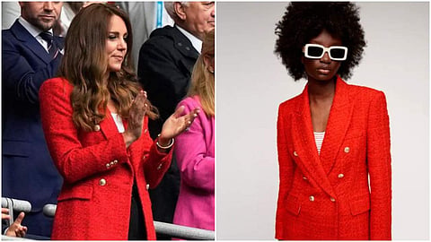 Duchess Catherine's red Zara blazer caused a stir around social media
