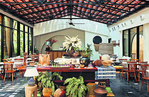 Sage and Lavender bistro has greenhouse-style interiors that bring the outside in