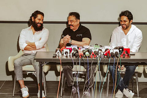Kamal attended a special screening of the film on Wednesday, along with Vikram and Karthi