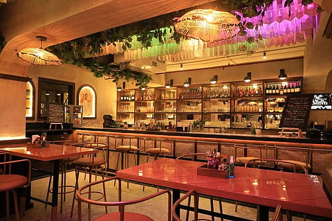 Interiors of Raasta Kolkata