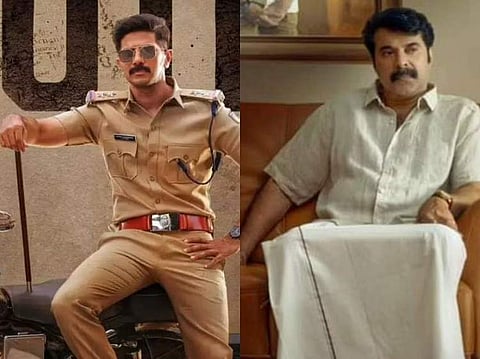 Dulquer Salmaan and Mammootty  in Salute and Puzhu