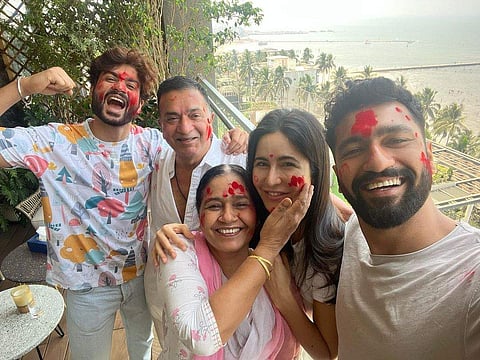 Katrina Kaif and Vicky Kaushal celebrate their first Holi together with family after the wedding