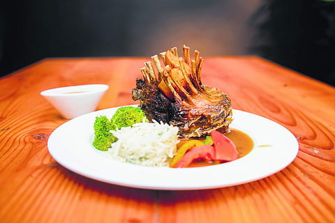 Crown roast of lamb with a herb pilaf |  Pic: Debadatta Mallick